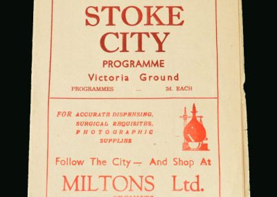 Stoke v Charlton 31.08.1946