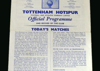 Spurs v Bristol City 27.08.1960