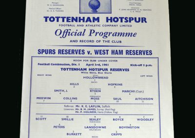 Spurs v West Ham 03.04.1961
