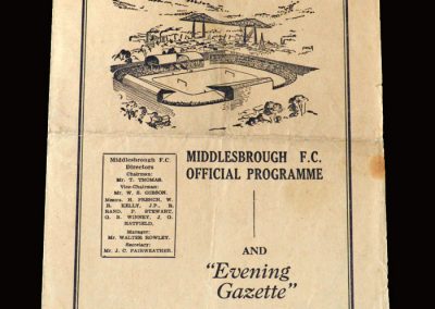 Middlesbrough Reserves v Stockton 30.01.1954
