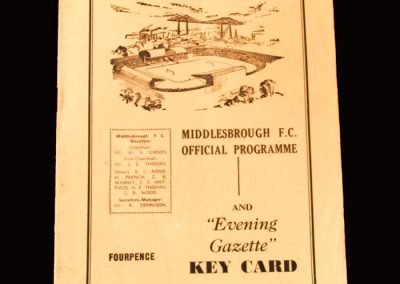Middlesbrough v Bristol City 13.02.1960 (Hat Trick for Clough)
