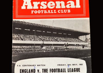 England v The Football League 24.05.1963