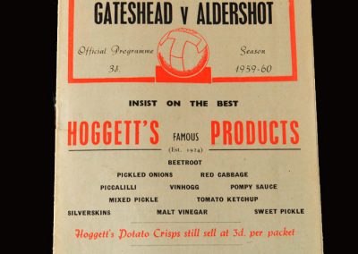Gateshead v Aldershot 28.09.1959