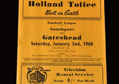 Gateshead v Southport 02.01.1960