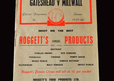 Gateshead v Millwall 16.01.1960