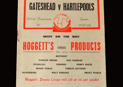 Gateshead v Hartlepool 27.02.1960 (The next time these teams would play each other competitively would be 26.12.2017)