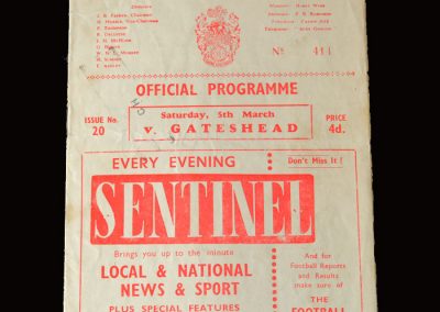 Gateshead v Crewe 05.03.1960