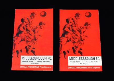 Middlesbrough v Swindon 15.10.1966 | Middlesbrough v Swansea 17.10.1966