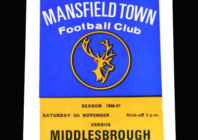 Middlesbrough v Mansfield 05.11.1966