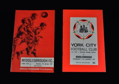 Middlesbrough v York 07.01.1967 (FA Cup Round 2) | Middlesbrough v York 11.010.1967 (FA Cup Round 2 Replay)