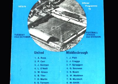 Middlesbrough v Carlisle 23.10.1973