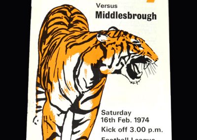 Middlesbrough v Hull 16.02.1974