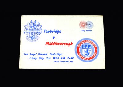 Middlesbrough v Tonbridge 03.05.1974
