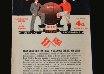Man Utd v Real Madrid 25.04.1957 (European Cup Semi Final 2nd Leg)