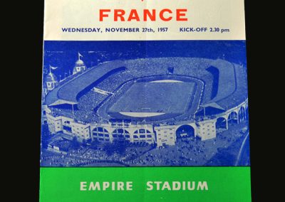England v France 27.11.1957