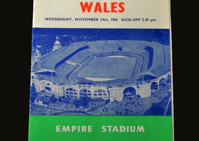 England v Wales 14.11.1956