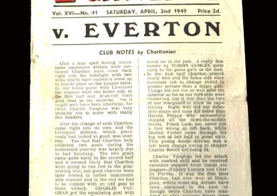 Charlton v Everton 02.04.1949