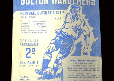 Charlton v Bolton 09.04.1949