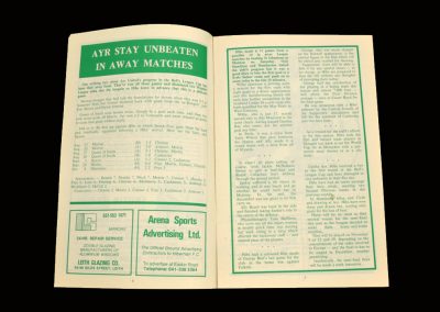 Hibs v Ayr United 22.10.1980 -Scottish League Cup Quarter Final 2nd Leg - Describes Best's last game