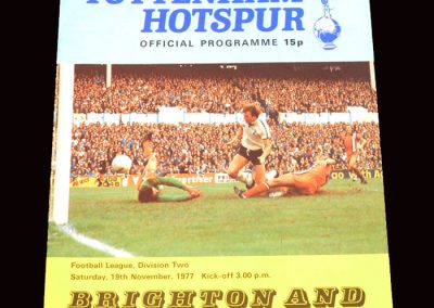 Spurs v Brighton 19.11.1977