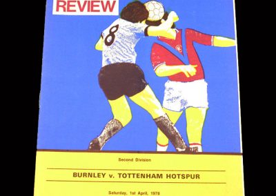 Spurs v Burnley 01.04.1978