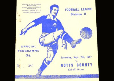 Notts County v Ipswich 07.09.1957