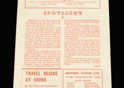 Notts County v Stoke 01.03.1958