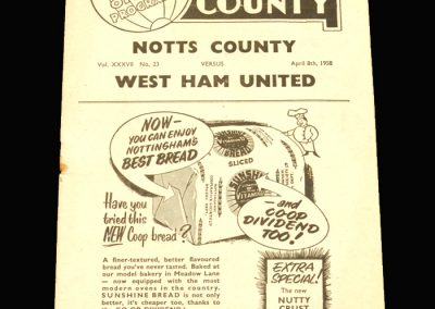Notts County v West Ham 08.04.1958