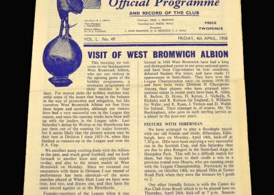 West Brom v Spurs 04.04.1958
