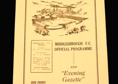 Middlesbrough Reserves v Hartlepool Reserves 05.11.1960