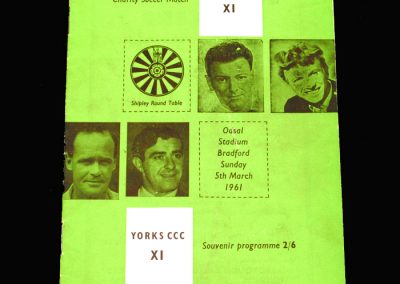 Showbiz 11 v Yorkshire 11 05.03.1961 (Sean Connery playing)