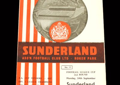 Sunderland v Oldham 24.09.1962 - League Cup 2nd Round