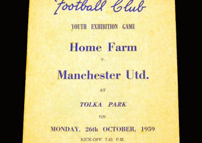 Man Utd Youth v Home Farm Youth 26.10.1959