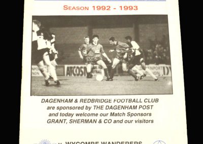 Wycombe v Dagenham & Redbridge 25.03.1993