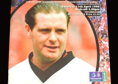 Middlesbrough v Bury 11.04.1998