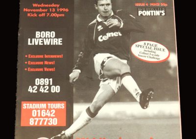 Middlesbrough Reserves v Sunderland Reserves 13.11.1996