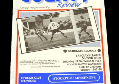 Wolves v Stockport 19.09.1987
