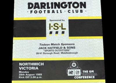 Darlington v Northwich Victoria 28.08.1989