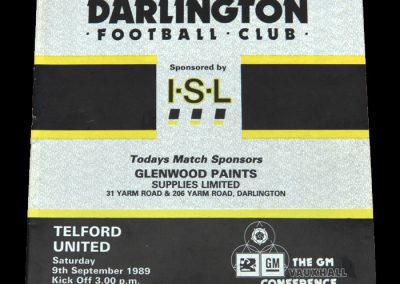 Darlington v Telford 09.09.1989