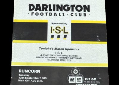 Darlington v Runcorn 12.09.1989