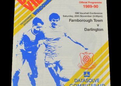 Darlington v Farnborough 25.11.1989