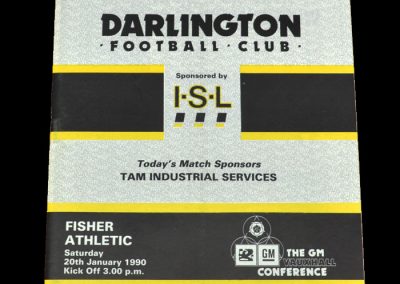 Darlington v Fisher Athletic 20.01.1990
