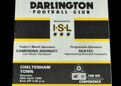 Darlington v Cheltenham 28.04.1990