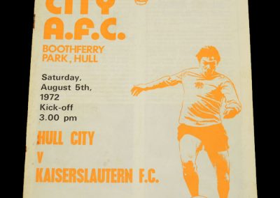 Hull v Kaiserslautern 05.08.1972