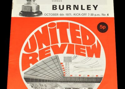 Man Utd v Burnley 06.10.1971 - League Cup 3rd Round