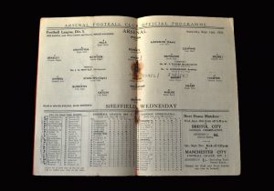 Arsenal v Sheff Wed 14.09.1935