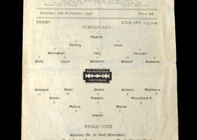 Stoke v Sunderland 02.11.1946