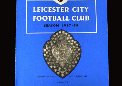 Man Utd v Leicester 24.08.1957