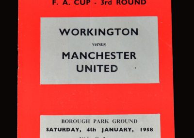 Man Utd v Workington 04.01.1958 - FA Cup 3rd Round