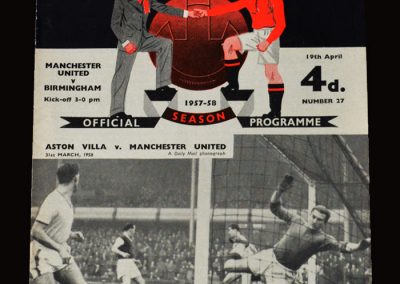 Man Utd v Birmingham 19.04.1958